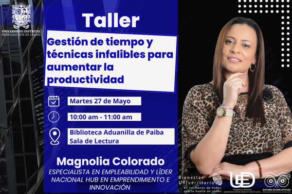 publicación Taller Gestión de Tiempo y Técnicas Infalibles para Aumentar la Productividad